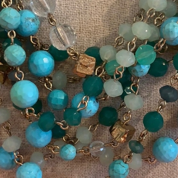 Stella and Dot Maldives Necklace - Blue/Teal/Green - Picture 3 of 5